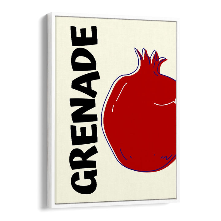 pomo-grenade i kitchen posters kitchen art prints in White Floater Frame