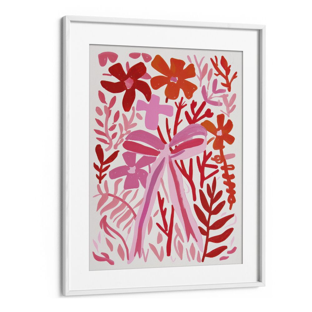 poppy palette electric wall art prints in White Frame With Mount