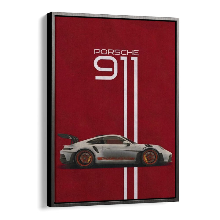 porsche 911 car poster in Black Floater Frame