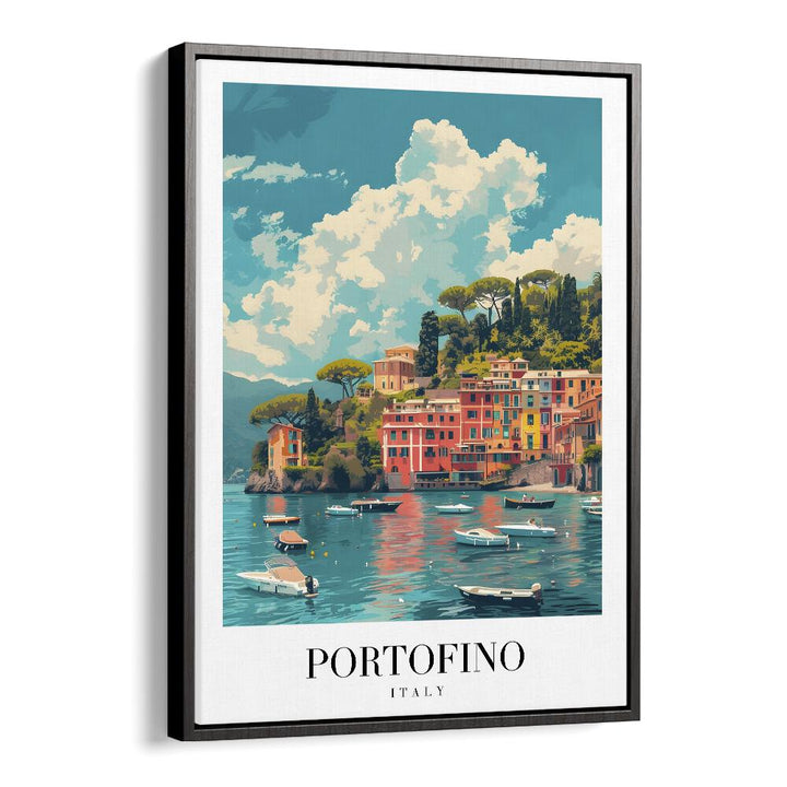 portofino-italy II travel posters in Black Floater Frame