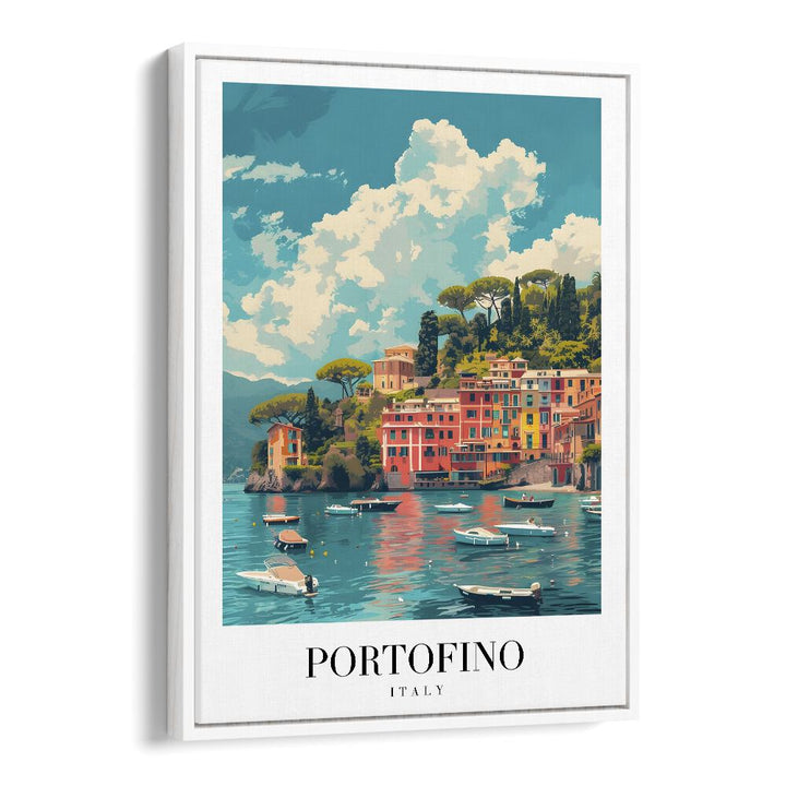 portofino-italy II travel posters in White Floater Frame