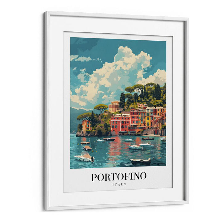 portofino-italy II travel posters in White Frame With Mount