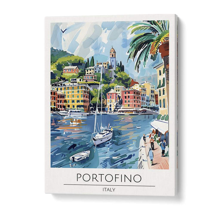 portofino-italy travel posters in Gallery Wrap