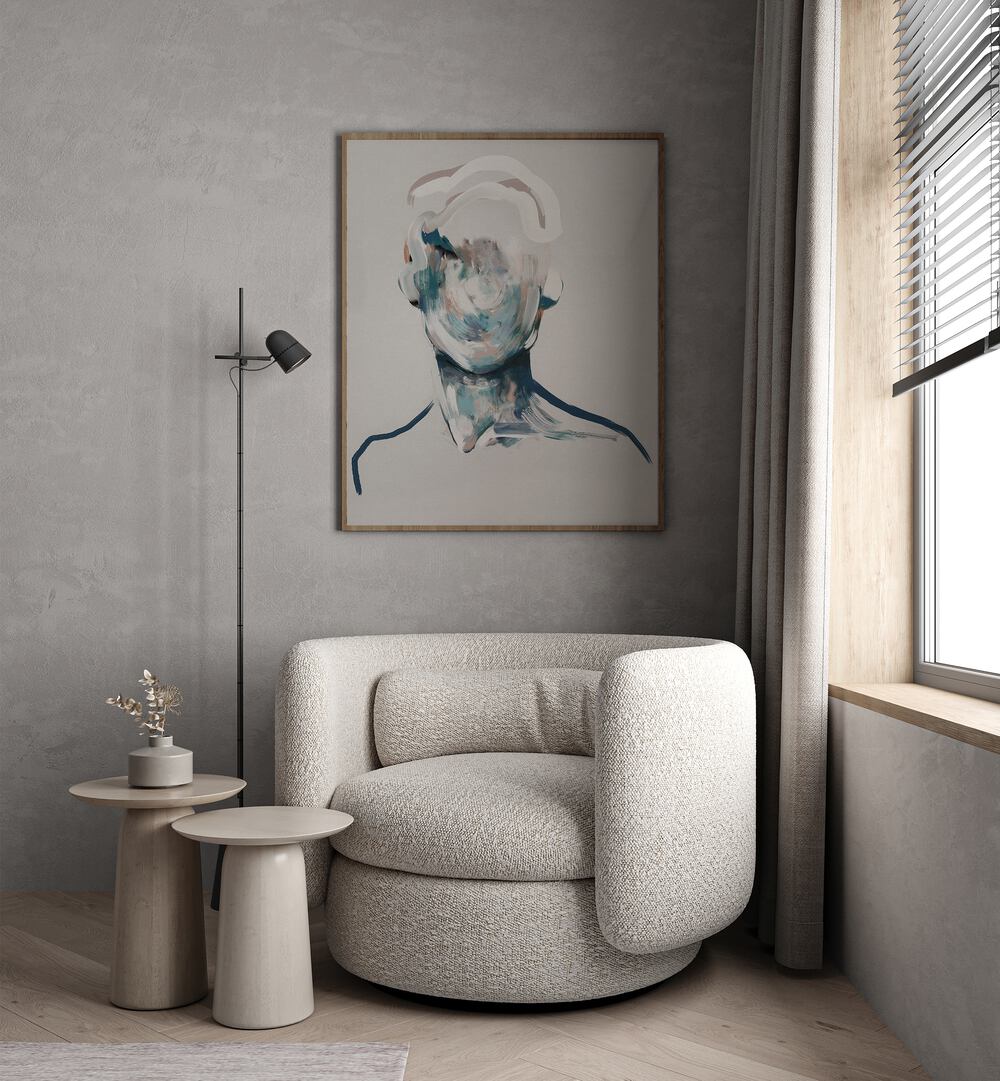 portrait noir no.i by gabriella roberg wall art prints Artwork II placed on a wall