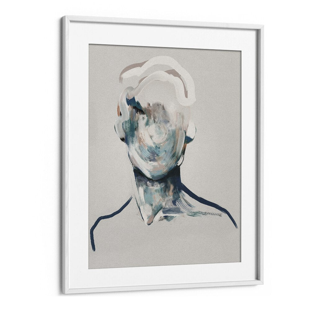 portrait noir no.iby gabriella roberg wall art prints in White Frame With Mount