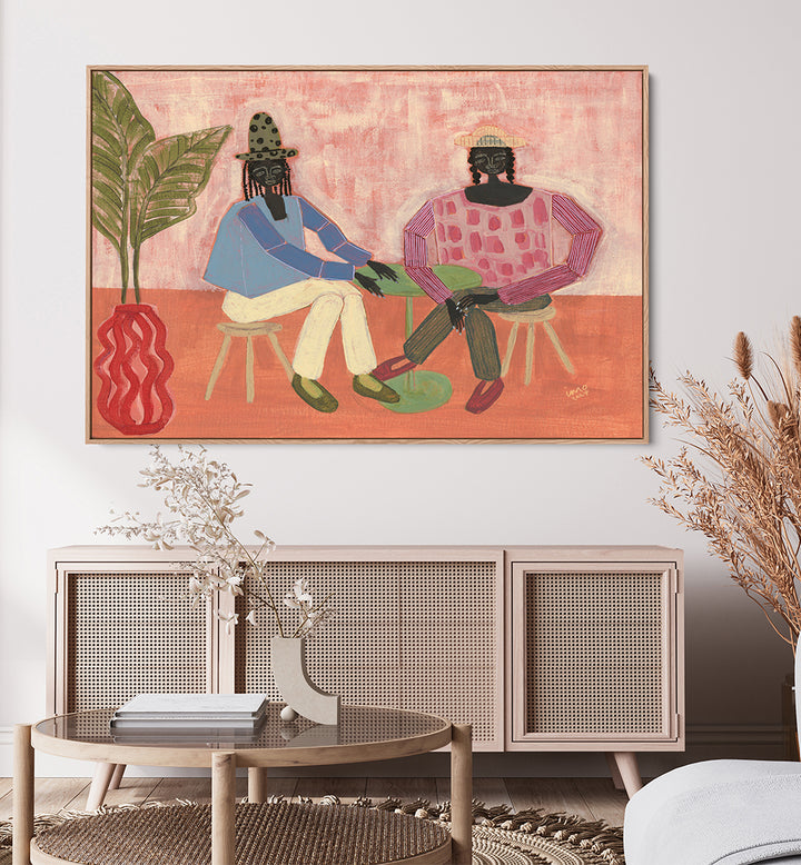 WITH A FRIEND , PORTRAITS & FIGURATIVE ILLUSTRATIONS