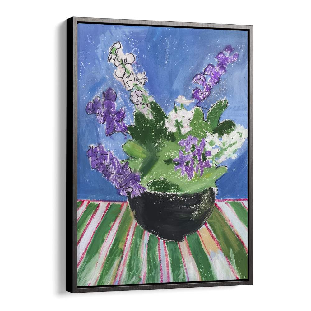 pottery petal paradise electric wall art prints in Black Floater Frame