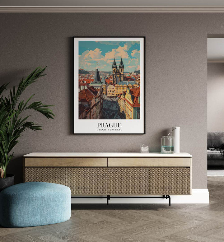 prague-czech republic II travel posters Artwork III placed on a Wall 