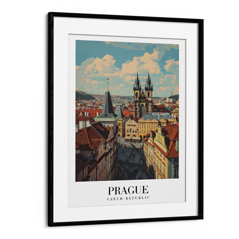 prague-czech republic II travel posters in Black Frame With Mount