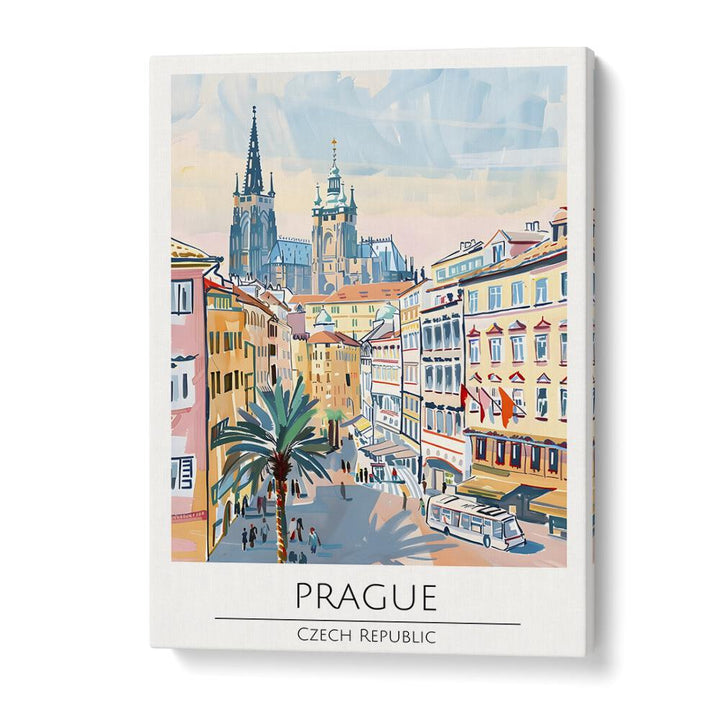 prague-czech republic travel posters in Gallery Wrap