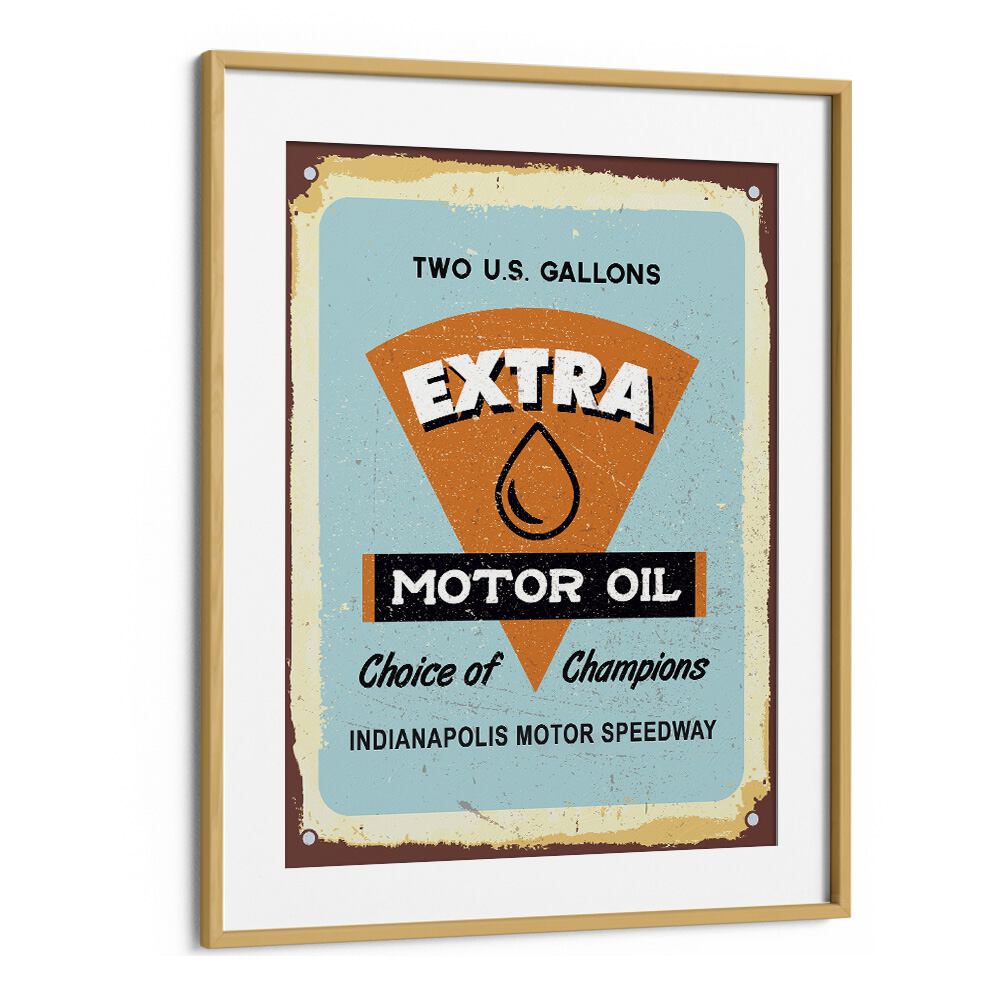 premium imported car poster in Oak Wood Frame With Mount