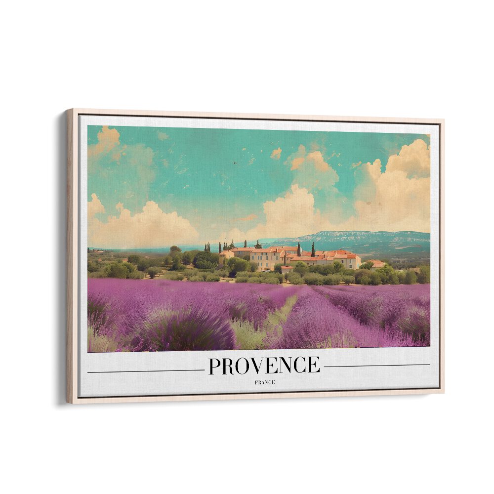 provence-france II travel posters in Oak Wood Floater Frame