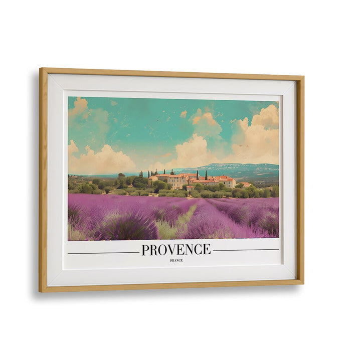 provence-france II travel posters in Oak Wood Frame With Mount