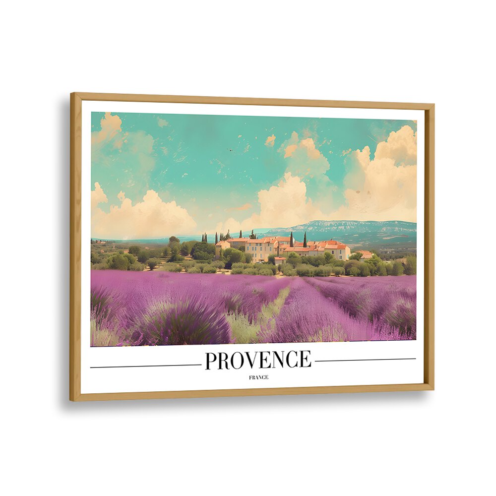 provence-france II travel posters in Oak Wood Plain Frame