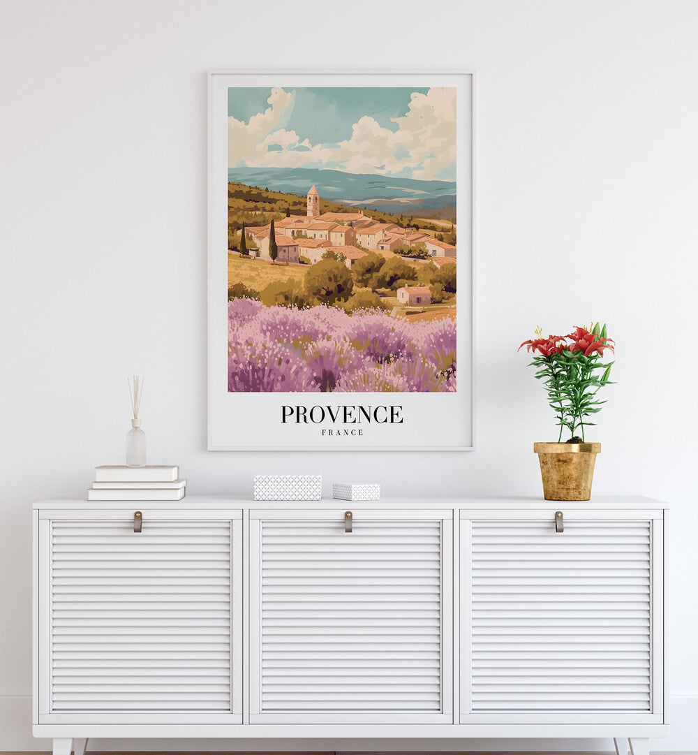 provence-france travel posters Artwork IV placed on a Wall 