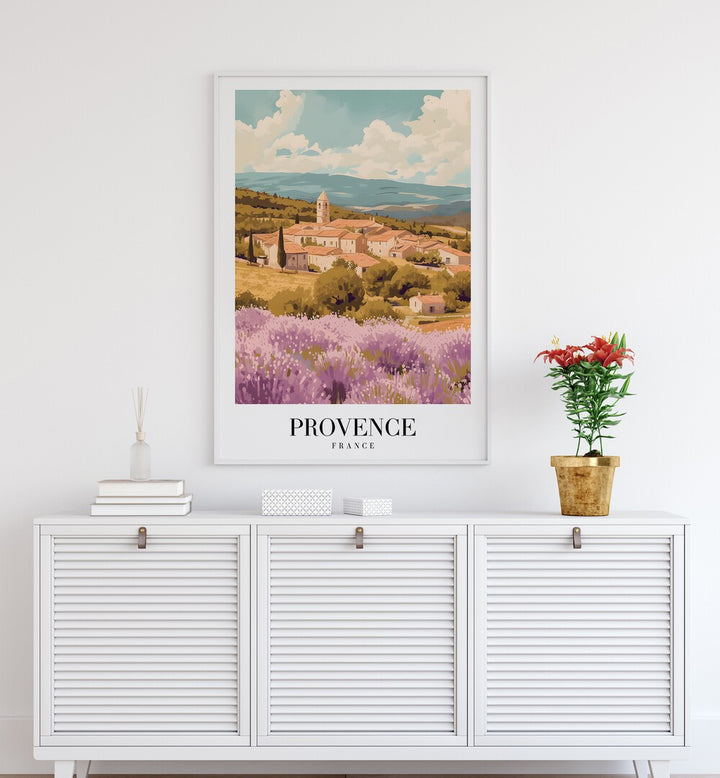 provence-france travel posters Artwork IV placed on a Wall 