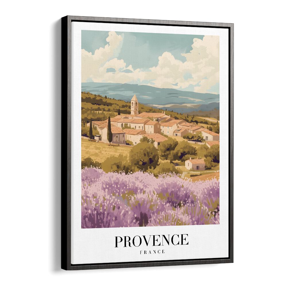 provence-france travel posters in Black Floater Frame