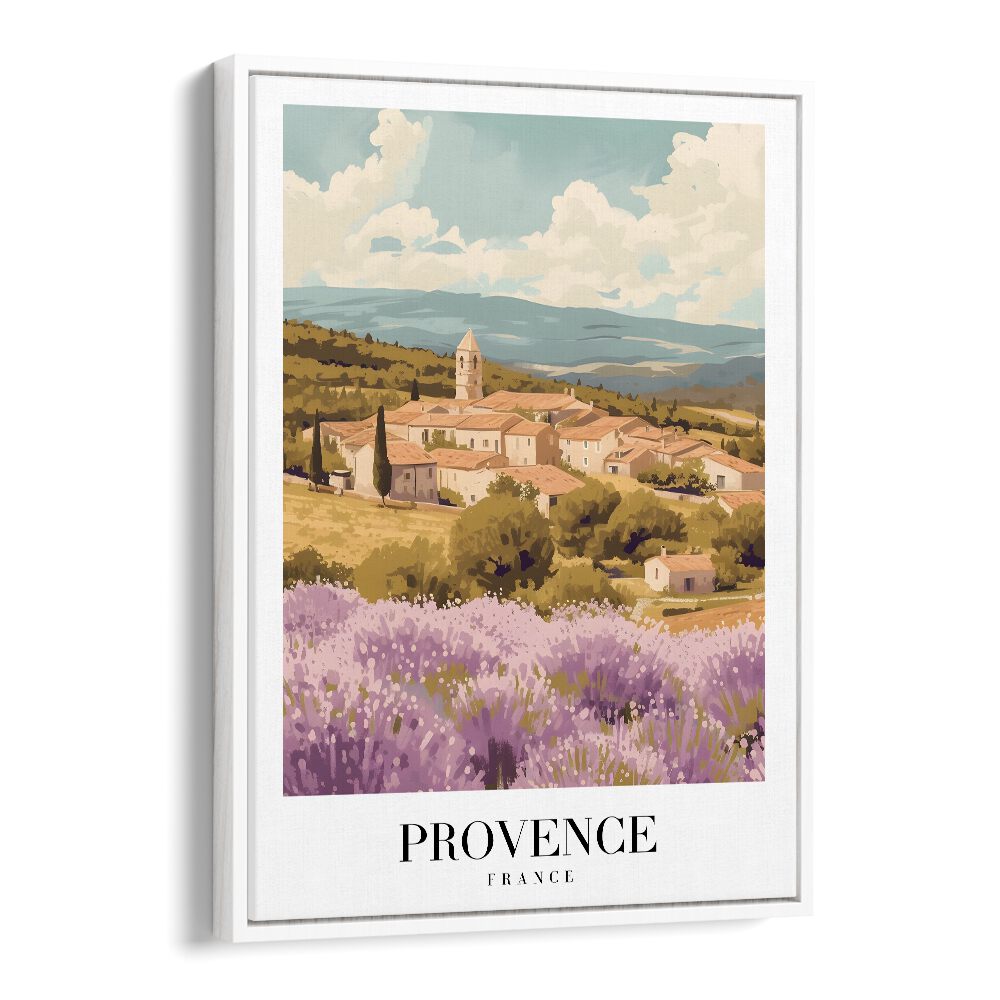 provence-france travel posters in White Floater Frame