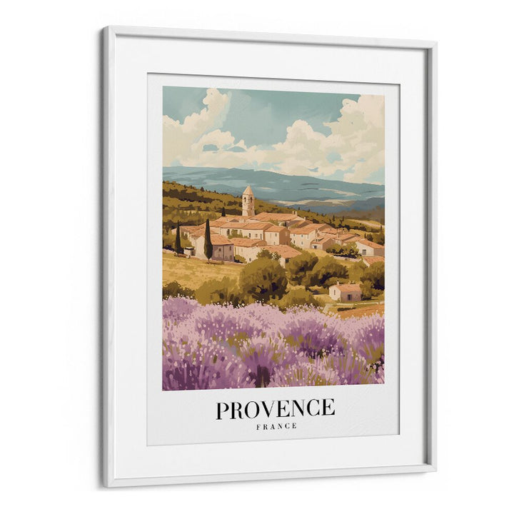 provence-france travel posters in White Frame With Mount