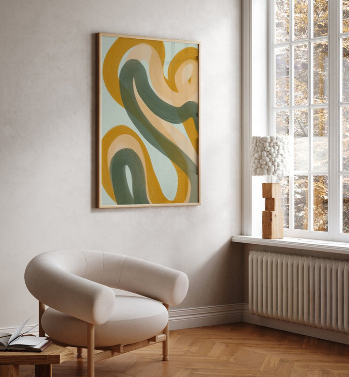 pulcher by yopie studio abstract art paintings Artwork II placed on a wall