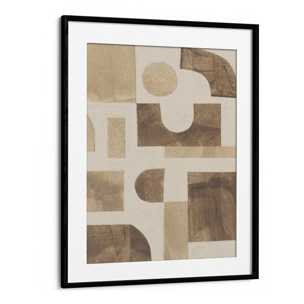 puzzle II by alisa galitsyna geometric art prints geometric paintings in Black Frame With Mount