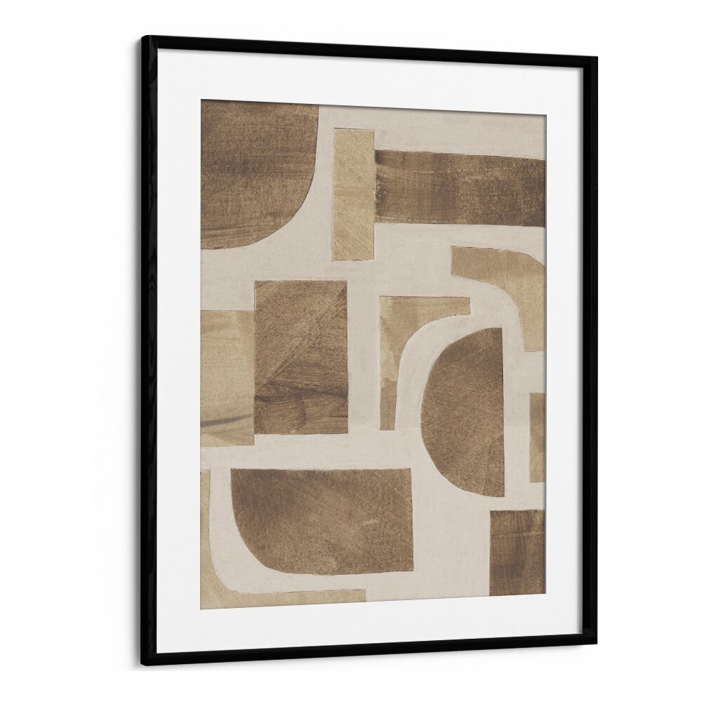 puzzle III by alisa galitsyna geometric art prints geometric paintings in Black Frame With Mount