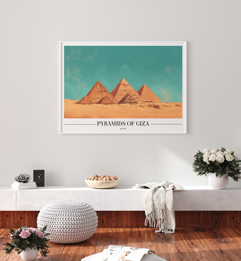 pyramids of giza travel posters Artwork I placed on a Wall 