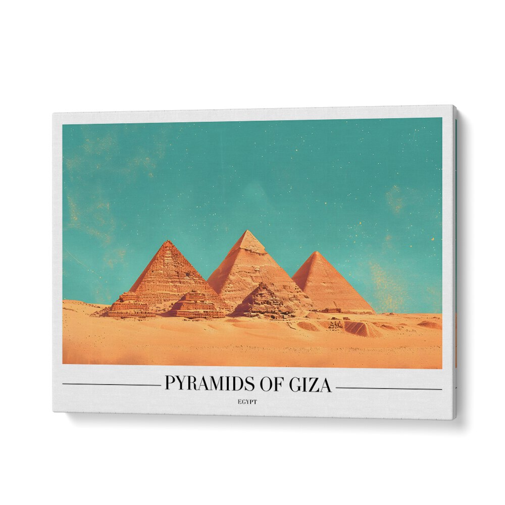 pyramids of giza travel posters in Gallery Wrap