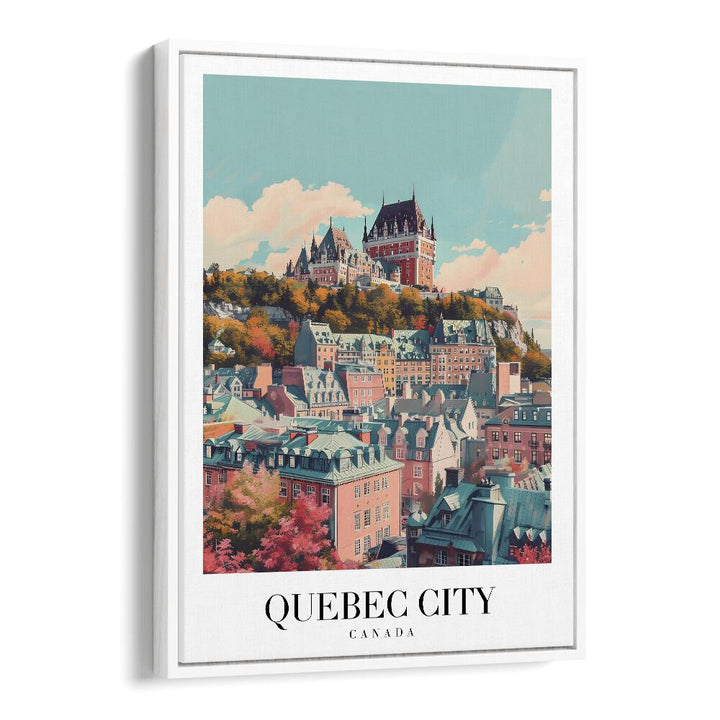 quebec city-canada II travel posters in White Floater Frame