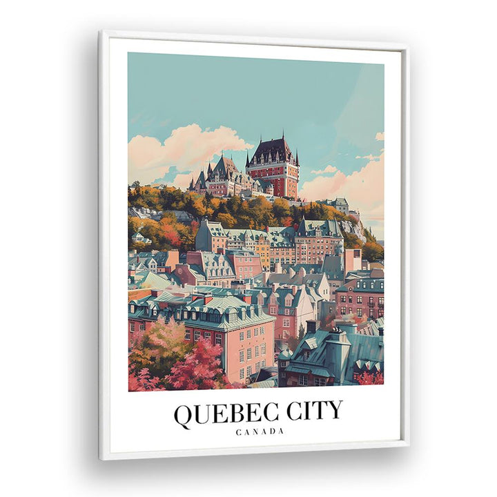 quebec city-canada II travel posters in White Plain Frame