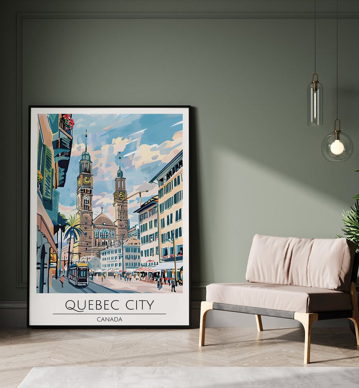 quebec city-canada travel posters Artwork I placed on a Wall