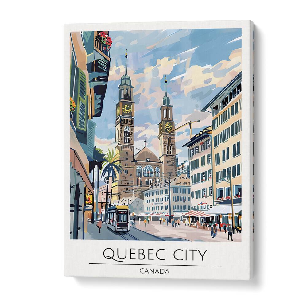 quebec city-canada travel posters in Gallery Wrap