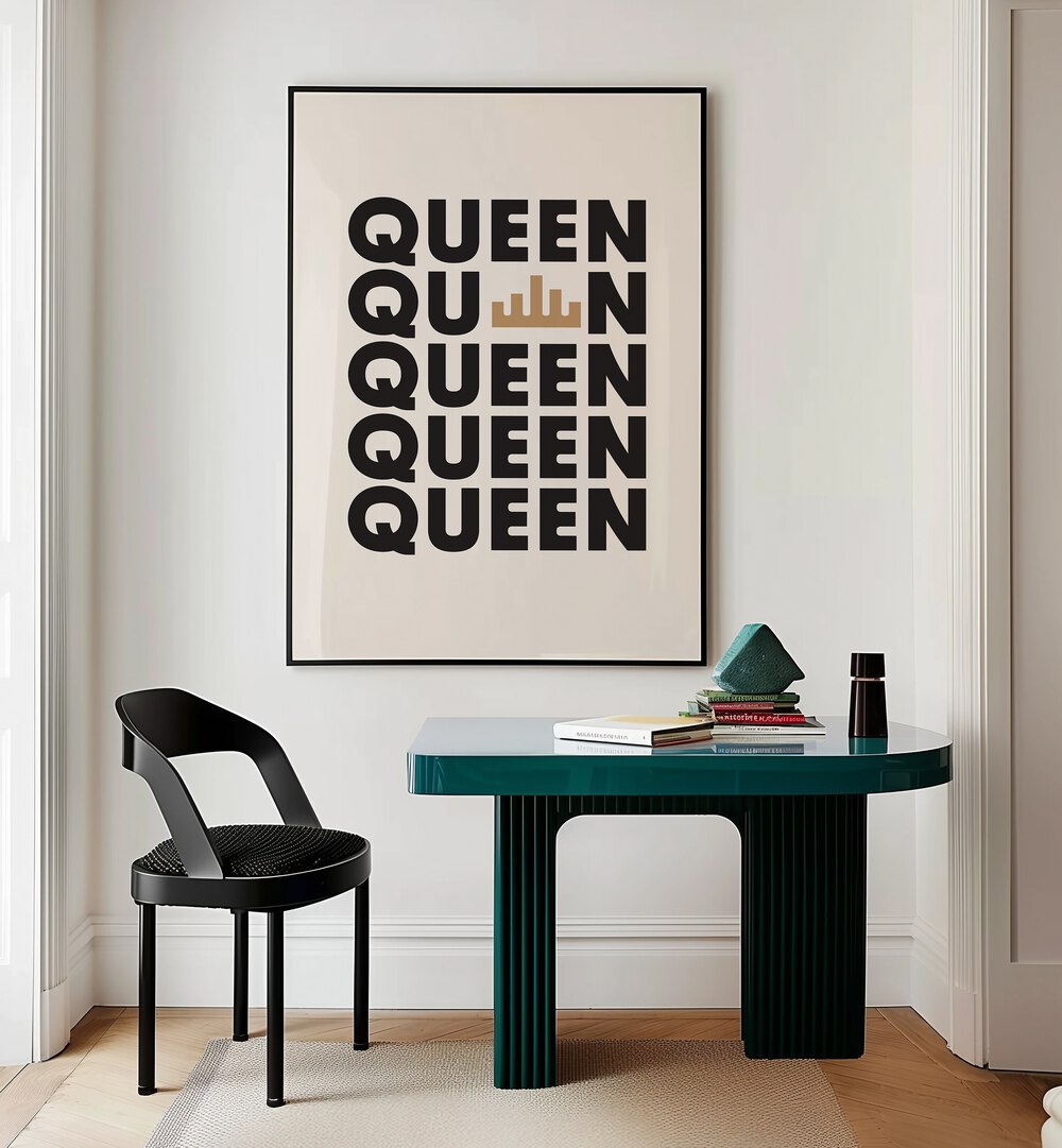 queen by frankie kerr-dineen geometric paintings Artwork I placed on a wall