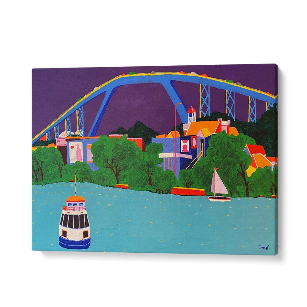 queen juliana bridge landscape art prints in Gallery Wrap