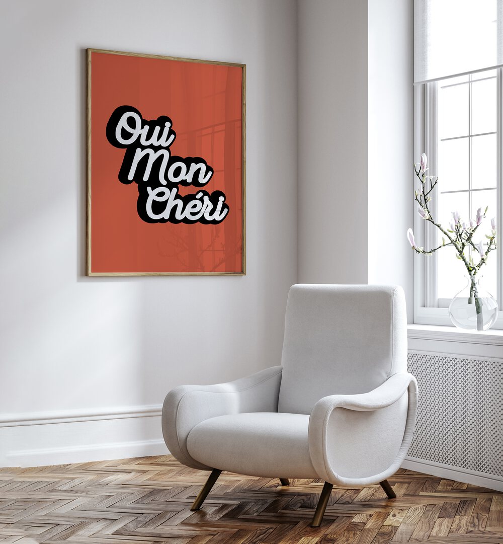 qui mon cheri by frankie kerr dineen quotes posters wall art prints Artwork III placed on a wall