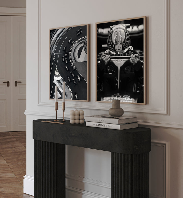 RACE DAY , SET OF 2 PAINTINGS