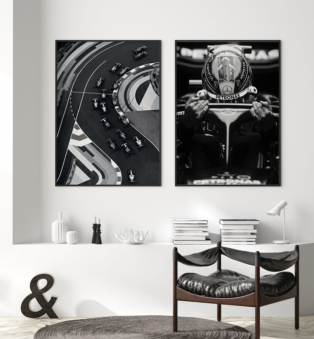 RACE DAY , SET OF 2 PAINTINGS