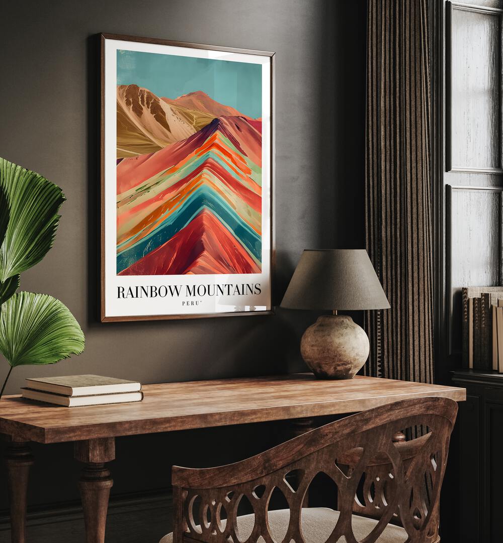 rainbow mountains-peru II travel posters Artwork I placed on a Wall 