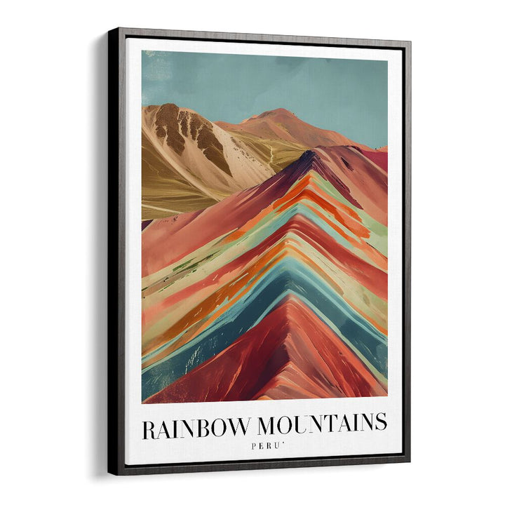 rainbow mountains-peru II travel posters in Black Floater Frame