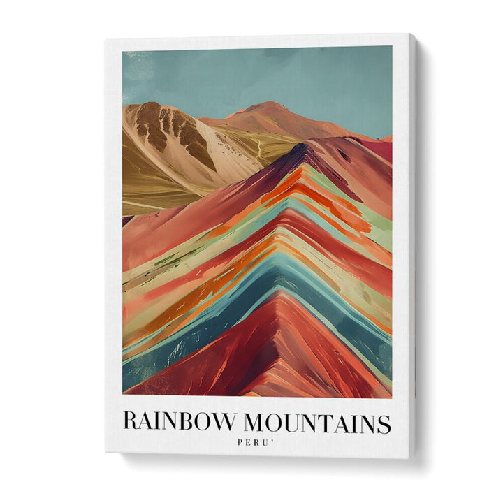 rainbow mountains-peru II travel posters in Gallery Wrap