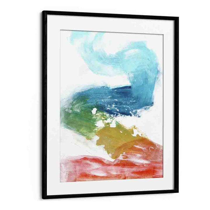 rainbow river by ejaaz haniff abstract art prints in Black Frame With Mount