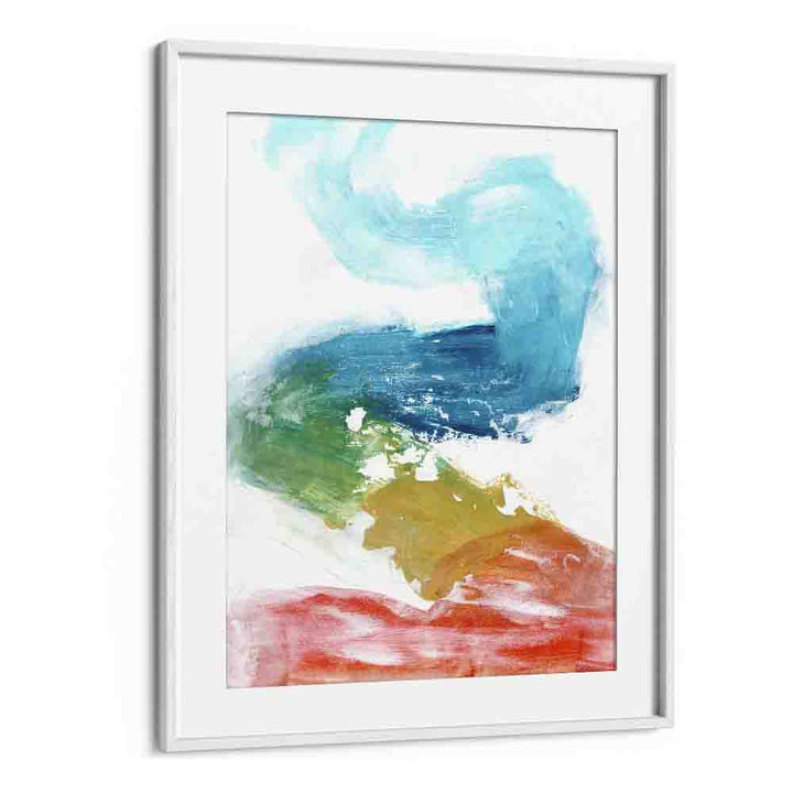 rainbow river by ejaaz haniff abstract art prints in White Frame With Mount