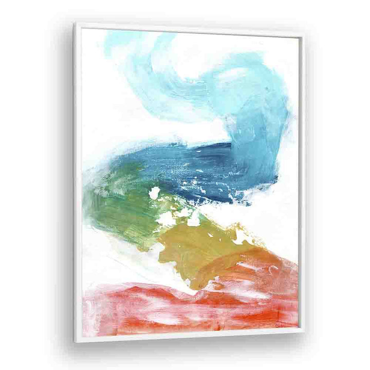 rainbow river by ejaaz haniff abstract art prints in White Plain Frame