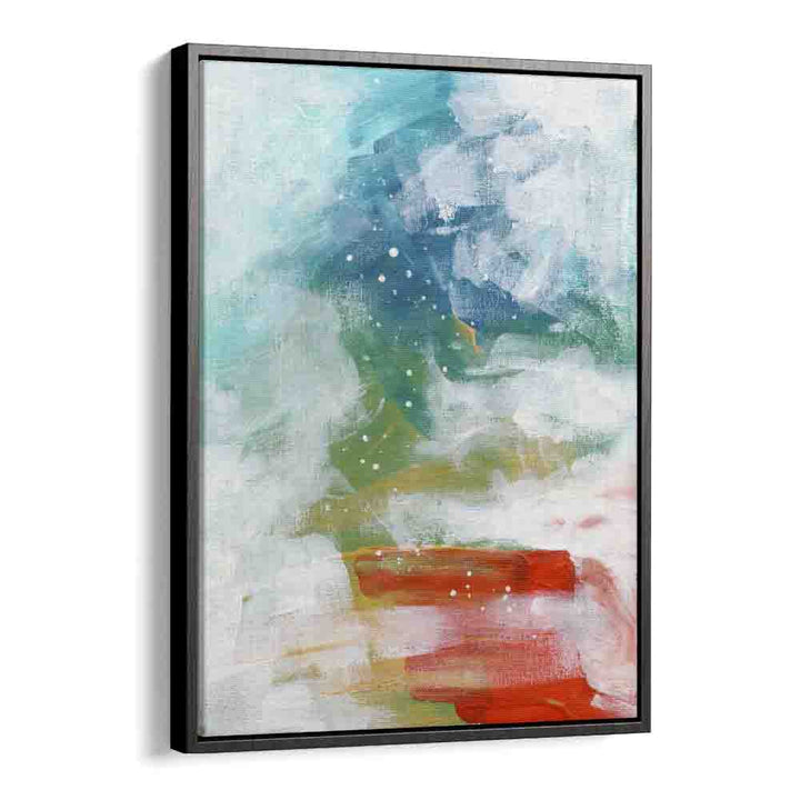 rainy rainbow by ejaaz haniff abstract art prints in Black Floater Frame