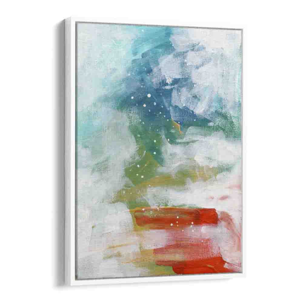 rainy rainbow by ejaaz haniff abstract art prints in White Floater Frame