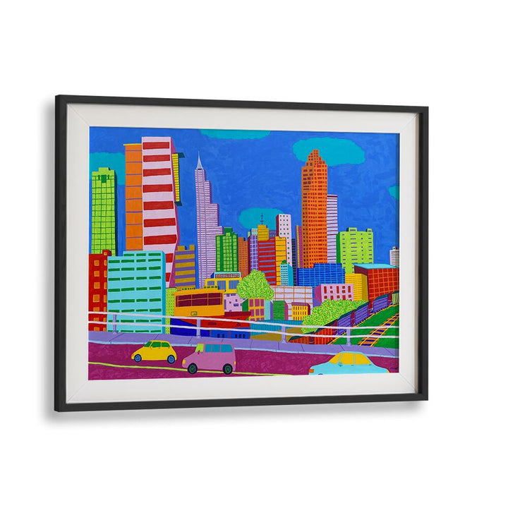 raleigh landscape art prints in Black Frame With Mount
