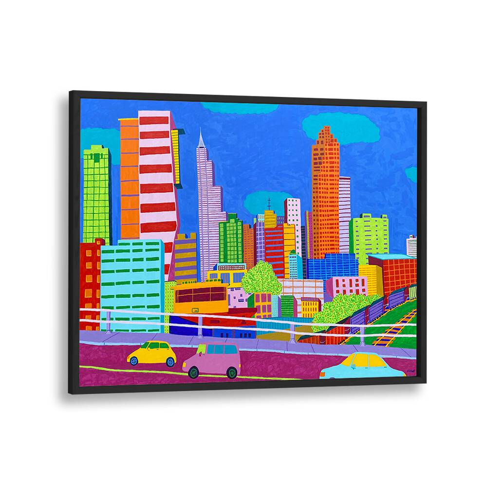 raleigh landscape art prints in Black Plain Frame