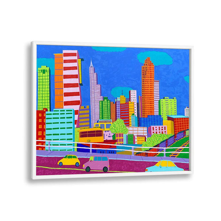 raleigh landscape art prints in White Plain Frame