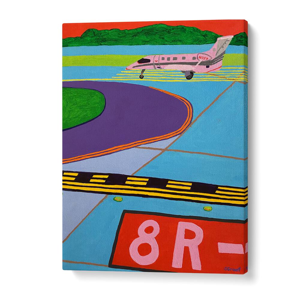 ready for take off landscape art prints in Gallery Wrap