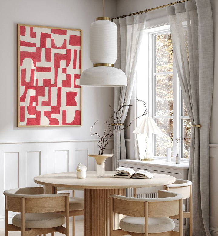 red puzzle by alisa galitsyna geometric prints geometric paintings Artwork I placed on a wall